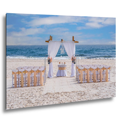 Beach Wedding Ceremony Setup, Gulf Shores Alabama, Photography Print Wall Art