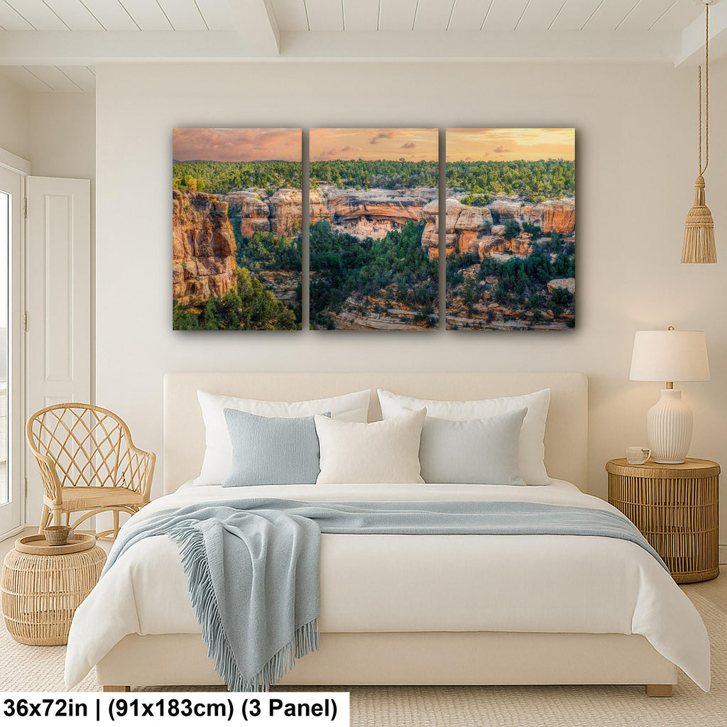 Spruce Tree House at Sunset, Mesa Verde National Park Colorado Photography Print