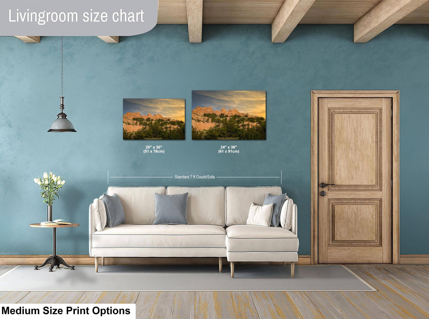 Badlands National Park Golden Rock Sunset Landscape Photography Wall Art