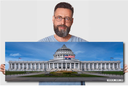 Beehive Capital Majesty: Utah State Capitol Wall Art Salt Lake City Landscape Photography Metal Acrylic Canvas Print