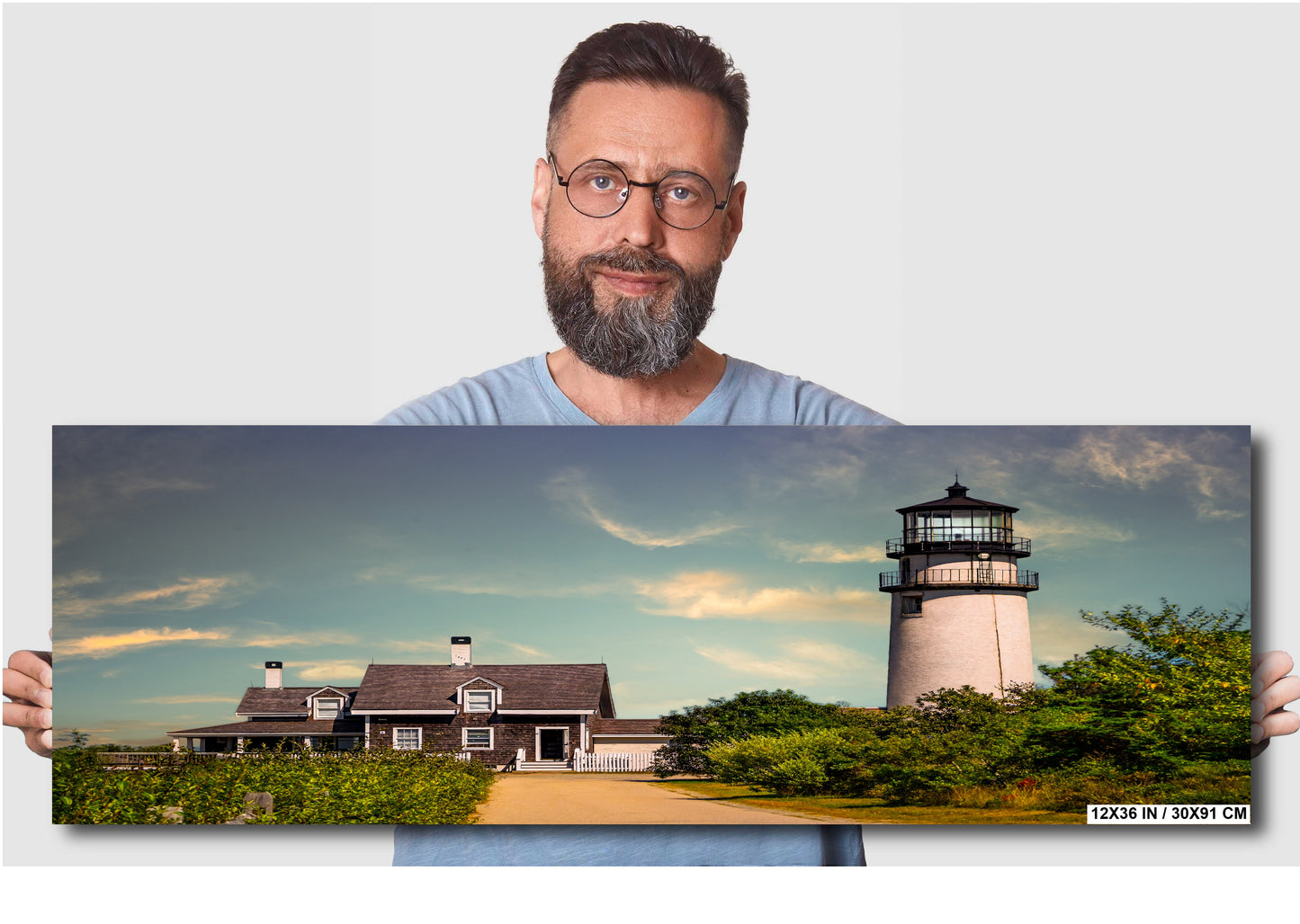 Highland Lighthouse Wall Art - Cape Cod Lighthouse Print | Nautical Canvas Decor