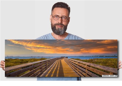 Gulf Shores Beachwalk: Gulf State Park, Alabama Wall Art Photography Gulf Shores Metal Aluminum Print