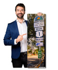 Key West Highway 1 Sign: Florida Keys Scenic Highway Mile 0 Zero America's Byways Print Wall Art Photography Aluminum/Acrylic/Metal/Canvas