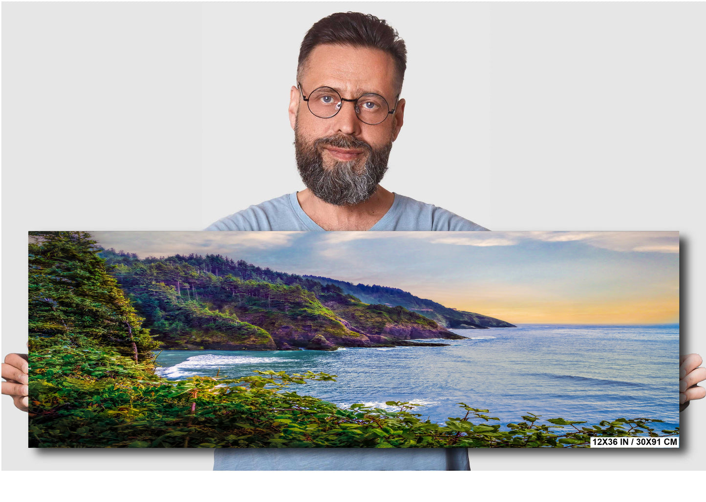 Oregon Coast Print: Hart's Cove Seascape Wall Art