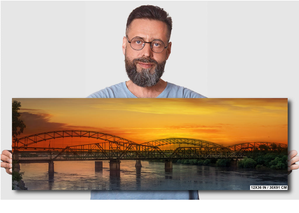 Buck O'Neil Bridge: Kansas City Sunset Photography Wall Art