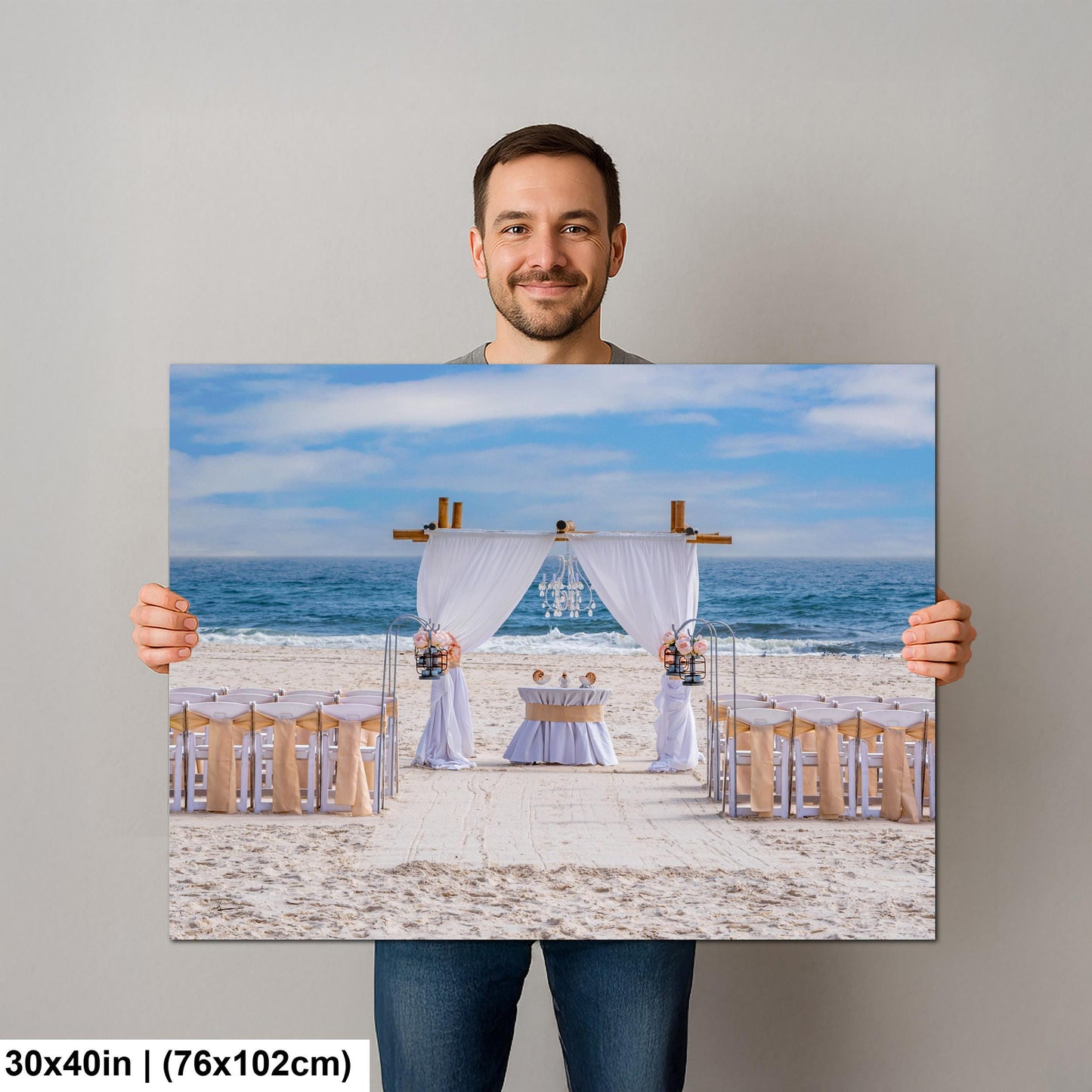 Beach Wedding Ceremony Setup, Gulf Shores Alabama, Photography Print Wall Art