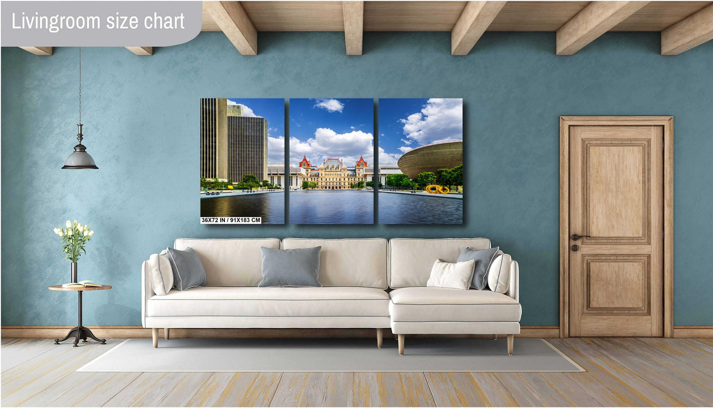 New York State Capitol Print: Albany Landmark Reflecting Pool Photography