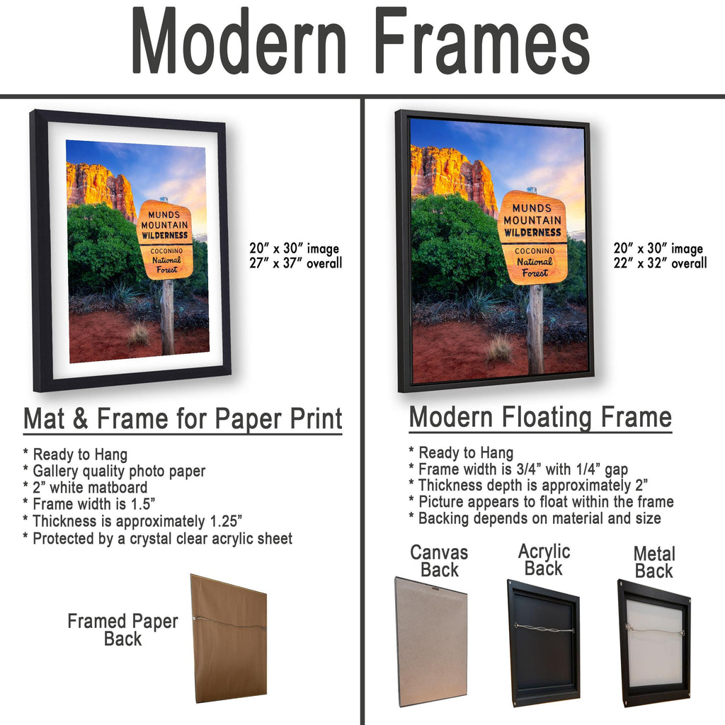 Munds Mountain Wilderness Sign, Coconino National Forest Sedona Arizona Wall Art, Red Rock Photography Print