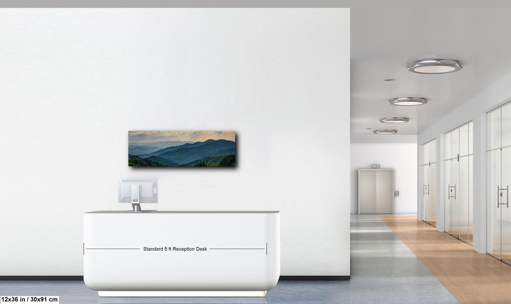 Mountain Waves: Scenic View Great Smoky Mountains Tennessee Photo Wall Art