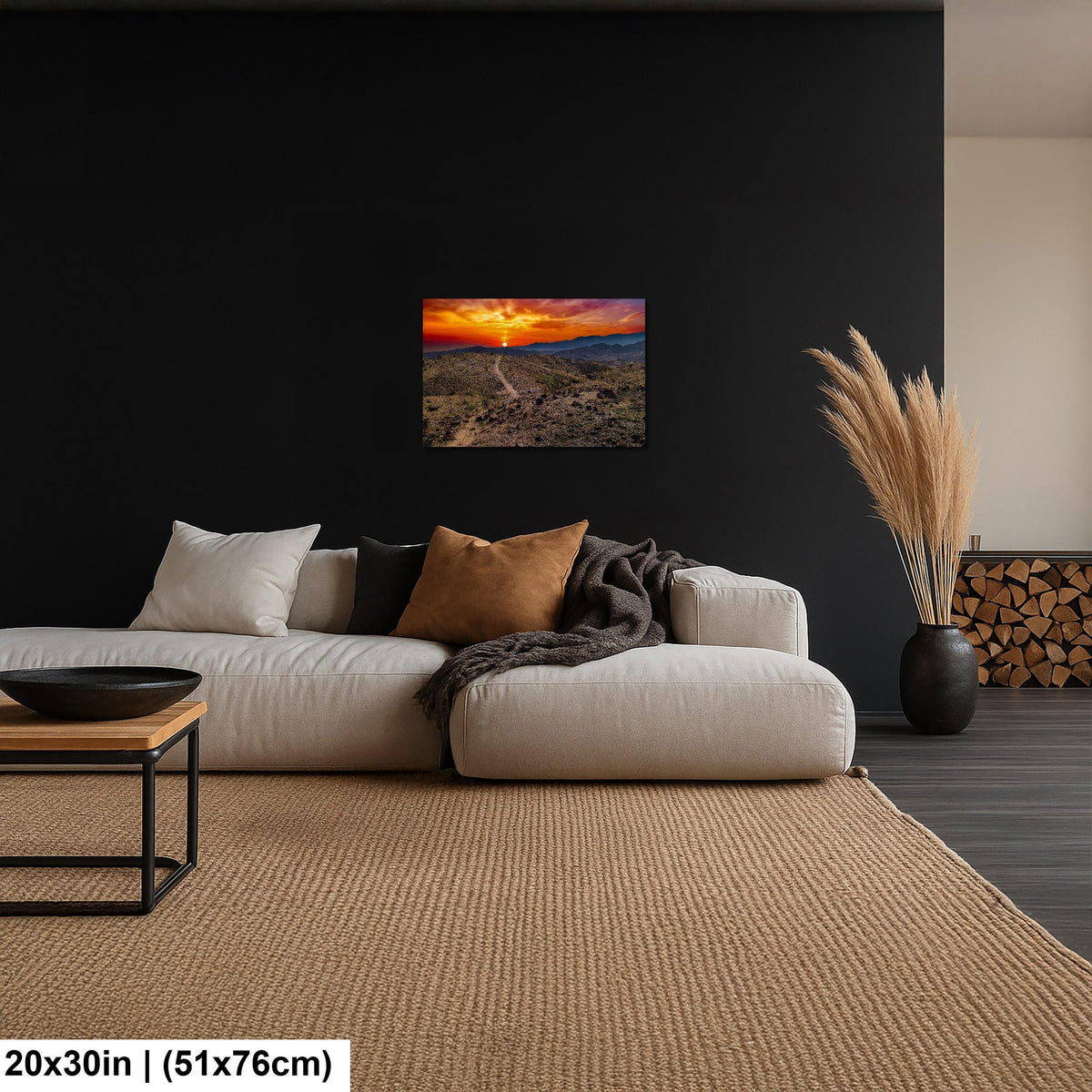 Desert Trail: Mecca Hills California Sunset Landscape Photography Wall Art