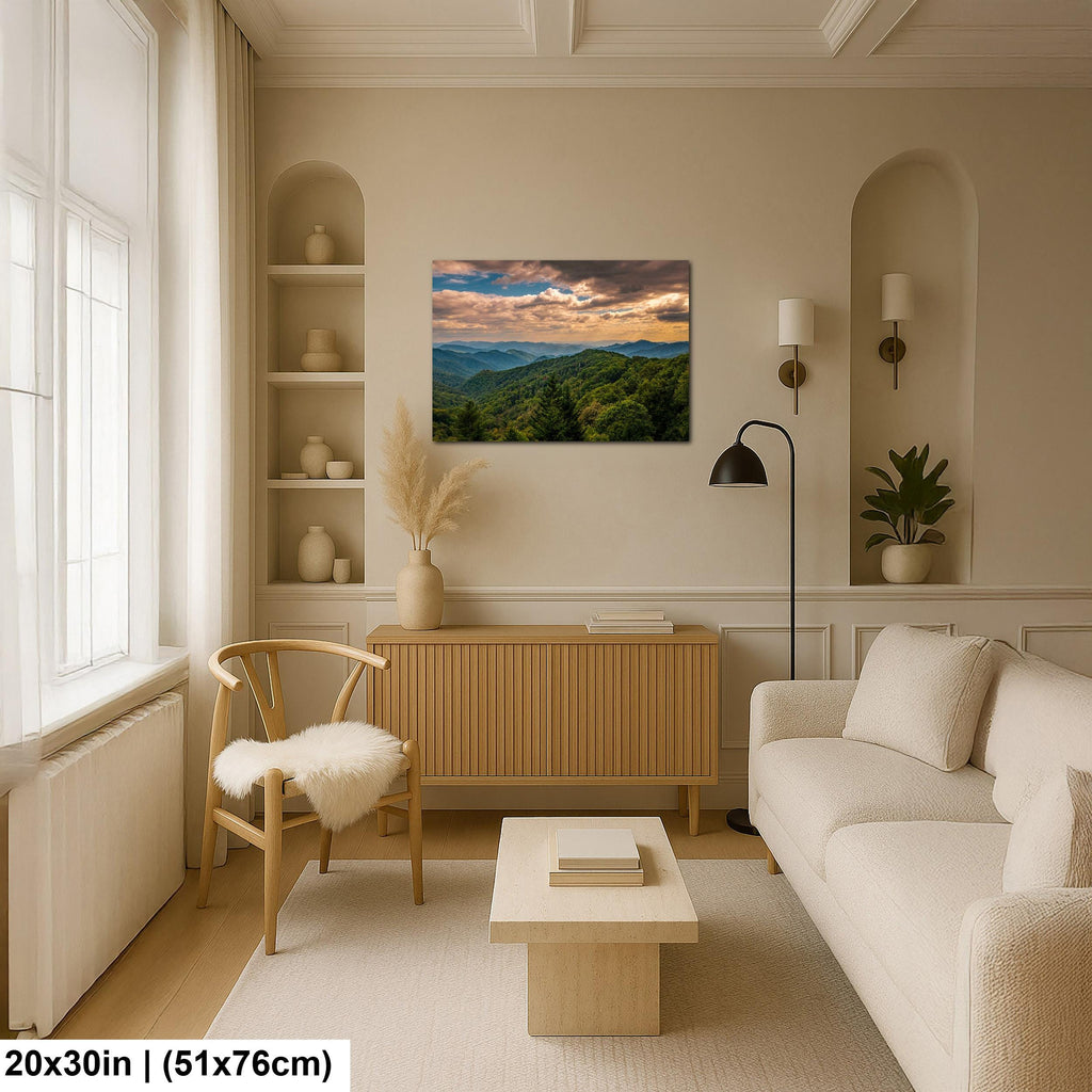 Distant Highlands: Great Smoky Mountains Tennessee Landscape Photo Wall Art