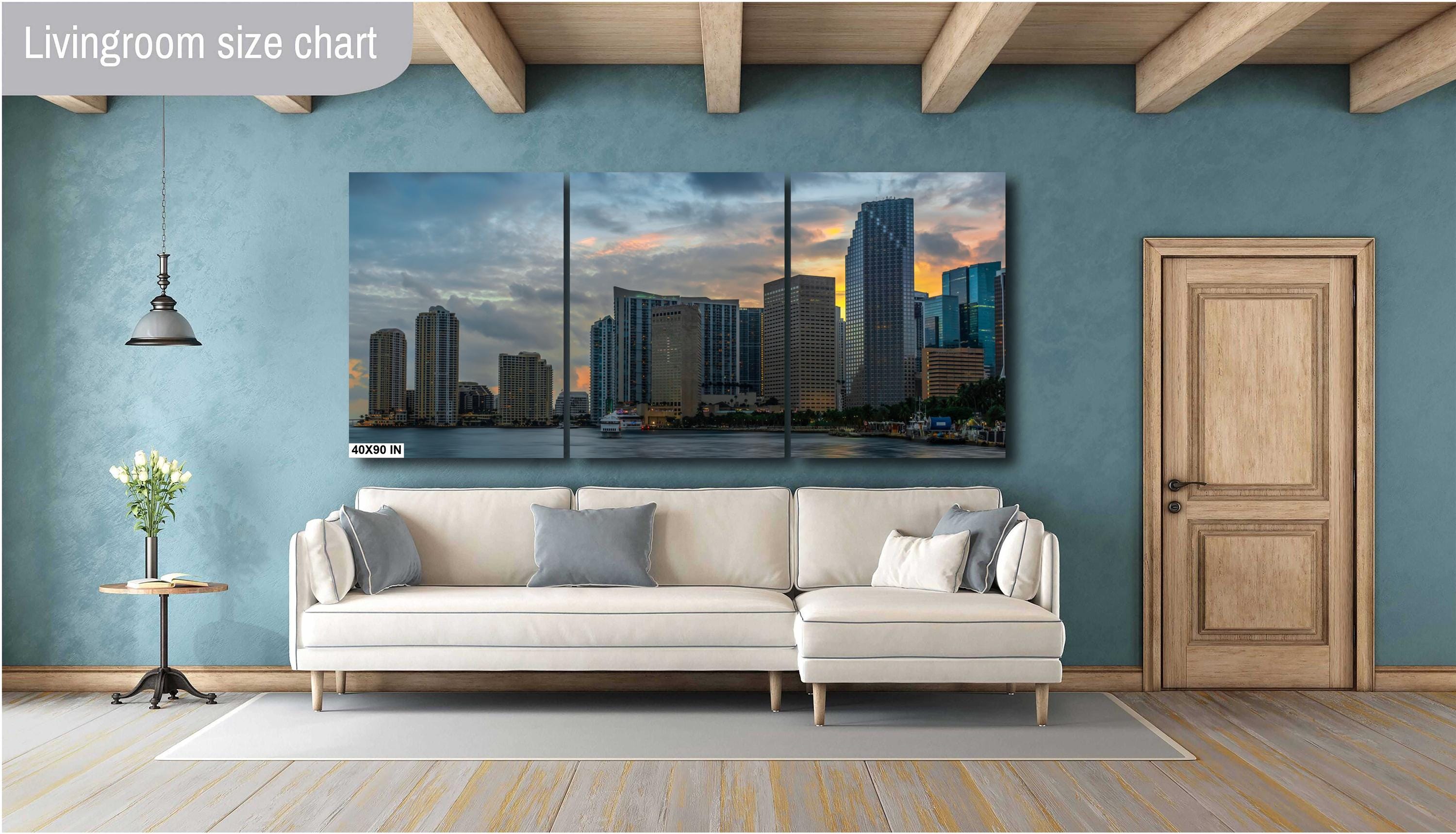 Miami Beach Condos Sunset Glow: Florida Cityscape Print Wall Art Skyscraper Seaside Architecture Photography Aluminum/Acrylic/Metal/Canvas