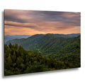 Great Smoky Mountains Golden Sunset Photography Print, Tennessee North Carolina Border, Layered Blue Ridge Wall Art