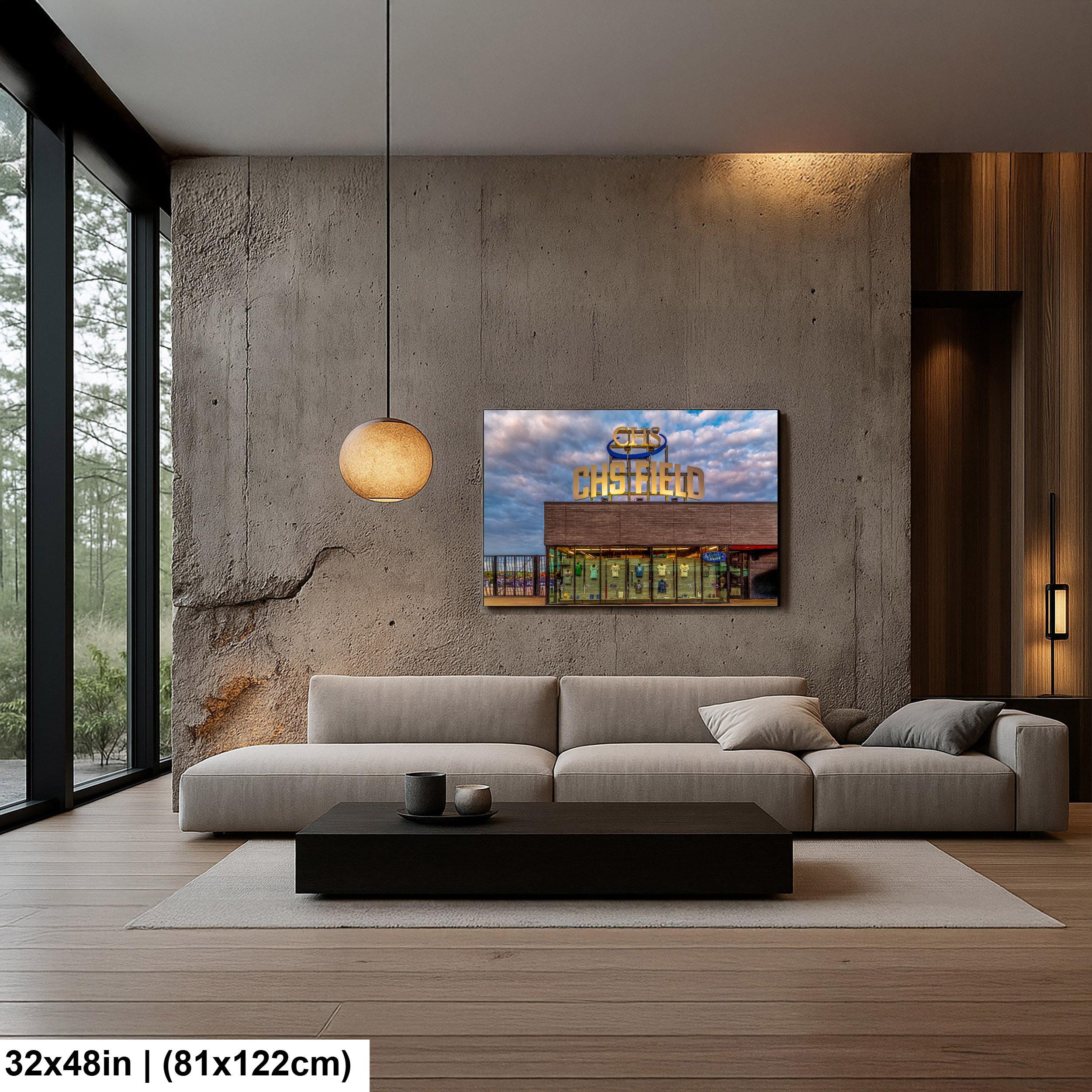 Vintage CHS Field Sign Under Stormy Skies, St. Paul Minnesota Photography Print