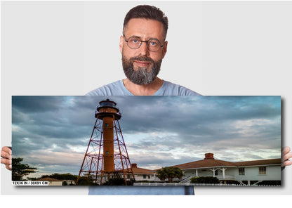 Sanibel Lighthouse Print – Florida Lighthouse Art | Nautical Wall Decor Canvas