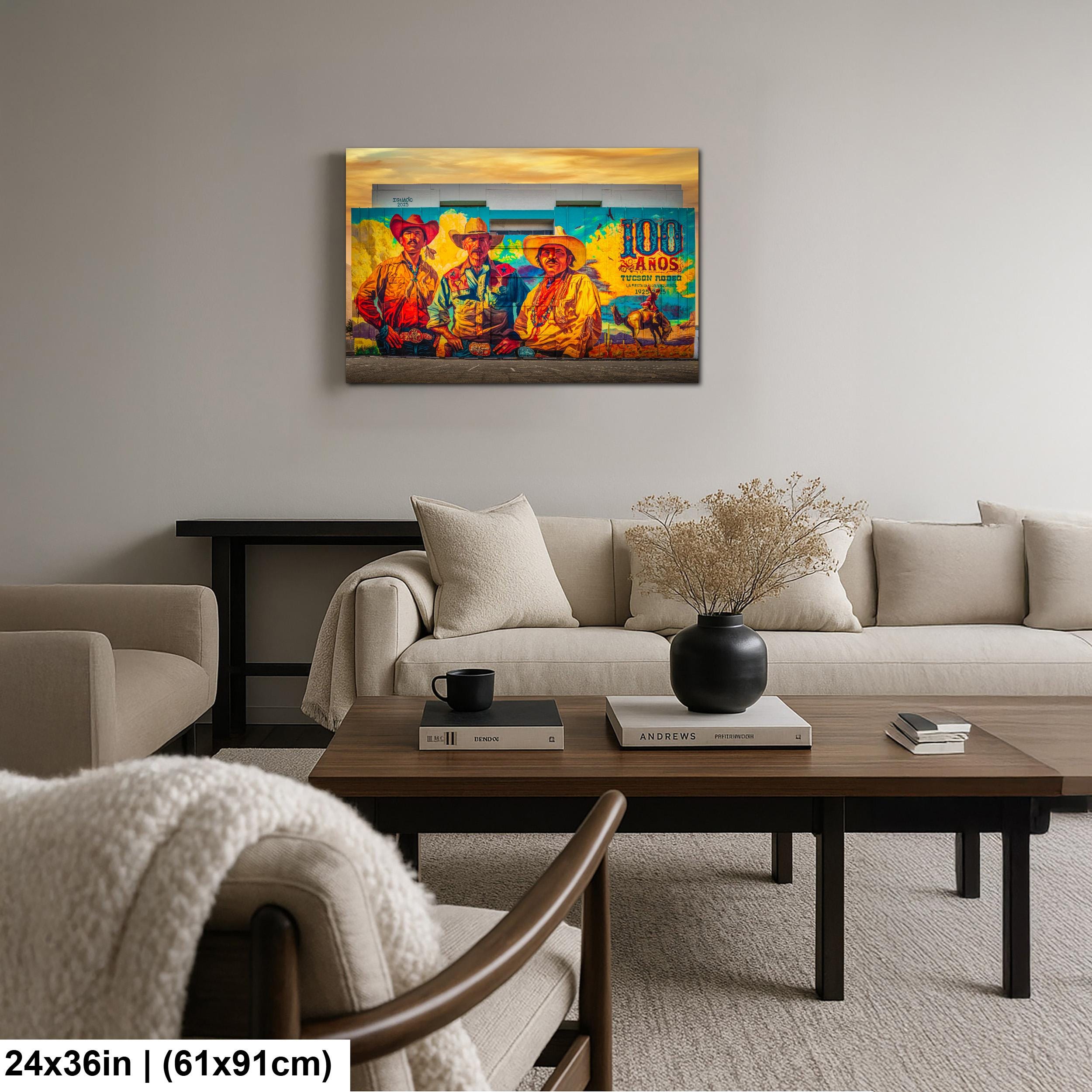 Tucson Mural - Tucson Rodeo Centennial Mural, Photography Print Wall Art