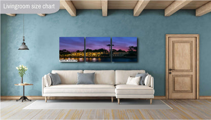 Miami Waterfront Mansion at Sunset: Biscayne Bay Florida Print Wall Art Beach Photography Aluminum/Acrylic/Metal/Canvas Hanging Decor