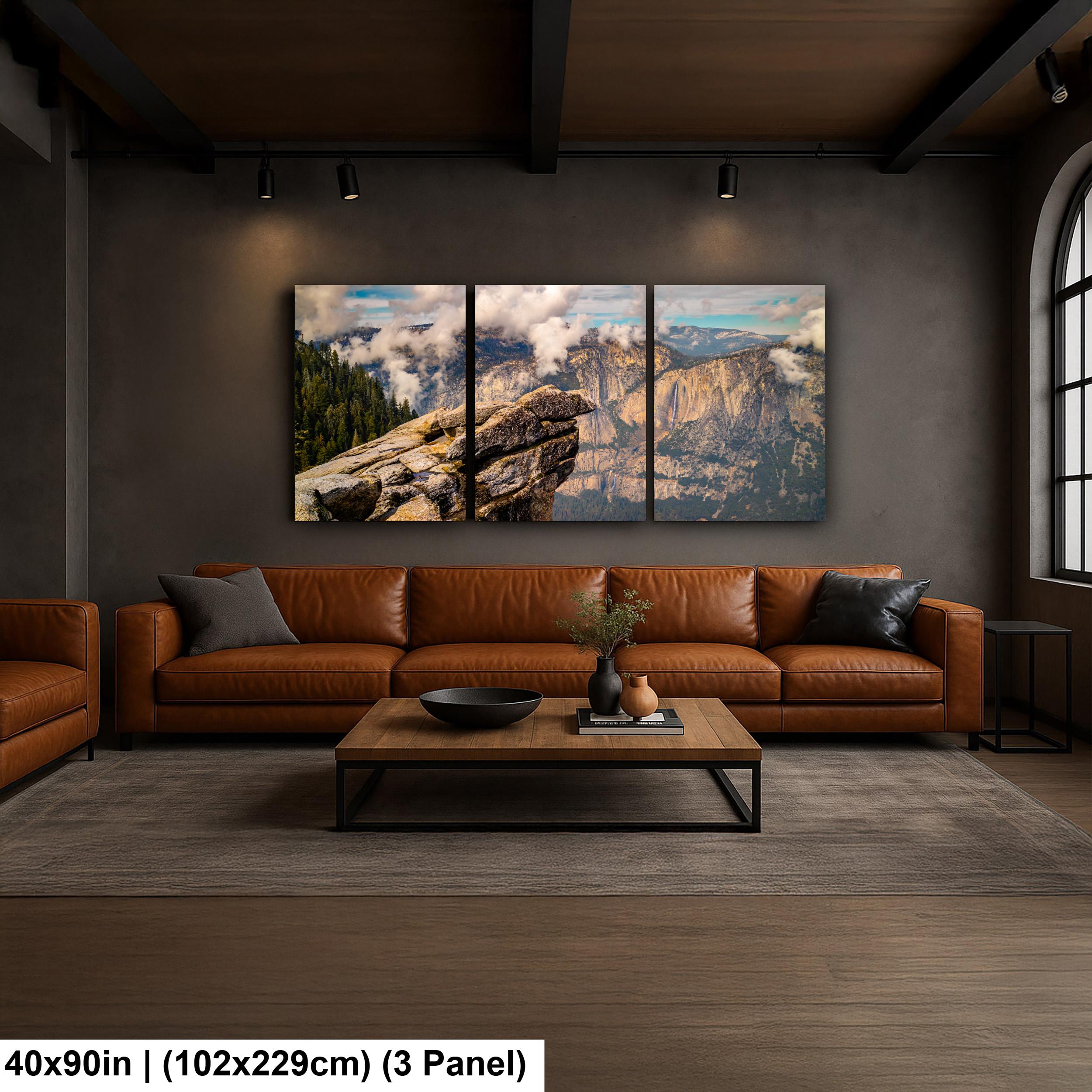 Glacier Point View Yosemite National Park Photography Print, California Landscape Wall Art, Dramatic Mountain Photo