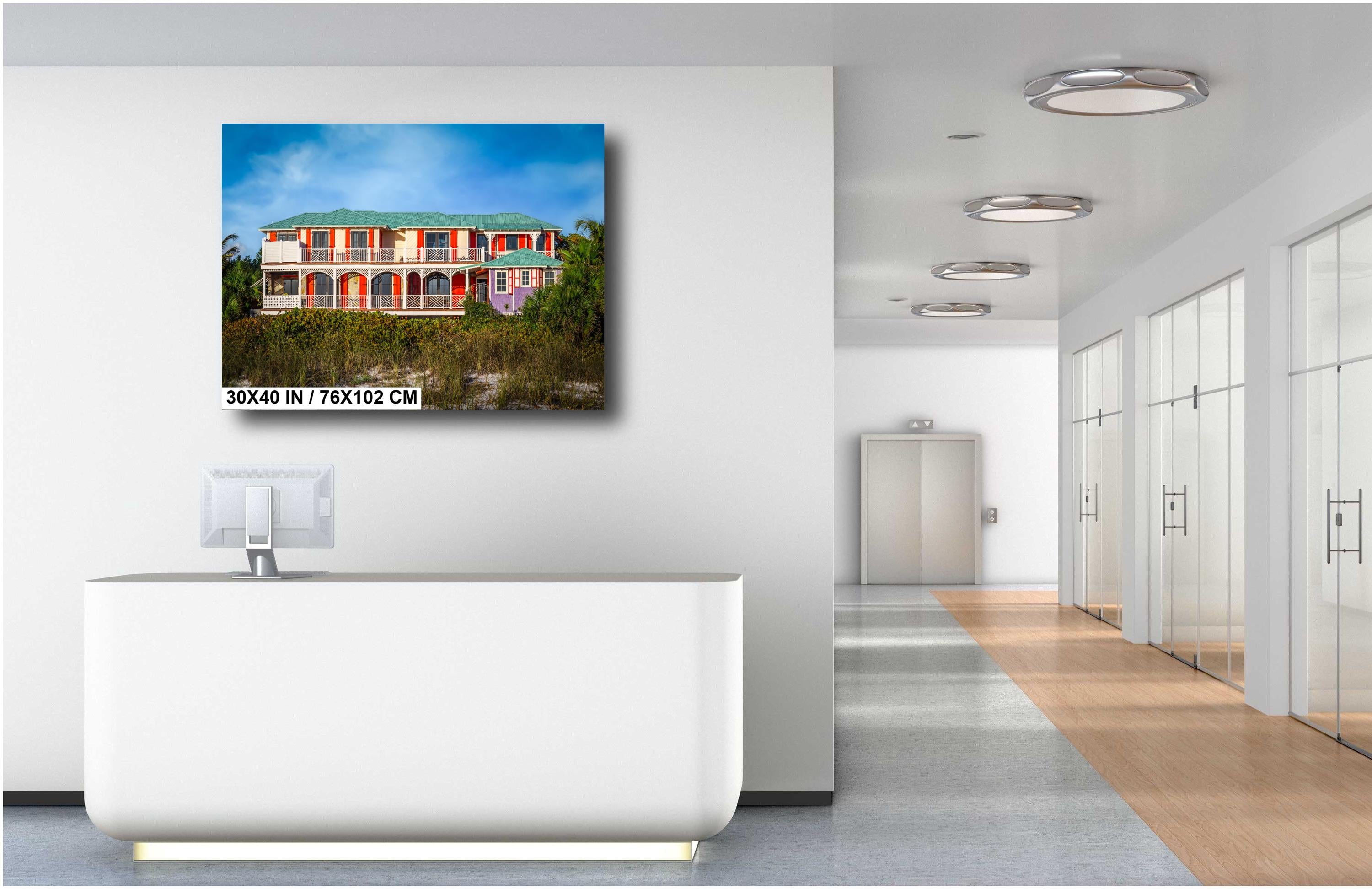 Ana Maria Island Seaside Resort: Beach House Print Wall Art Florida Photography Tropical Interior Aluminum/Acrylic/Metal/Canvas Hanging