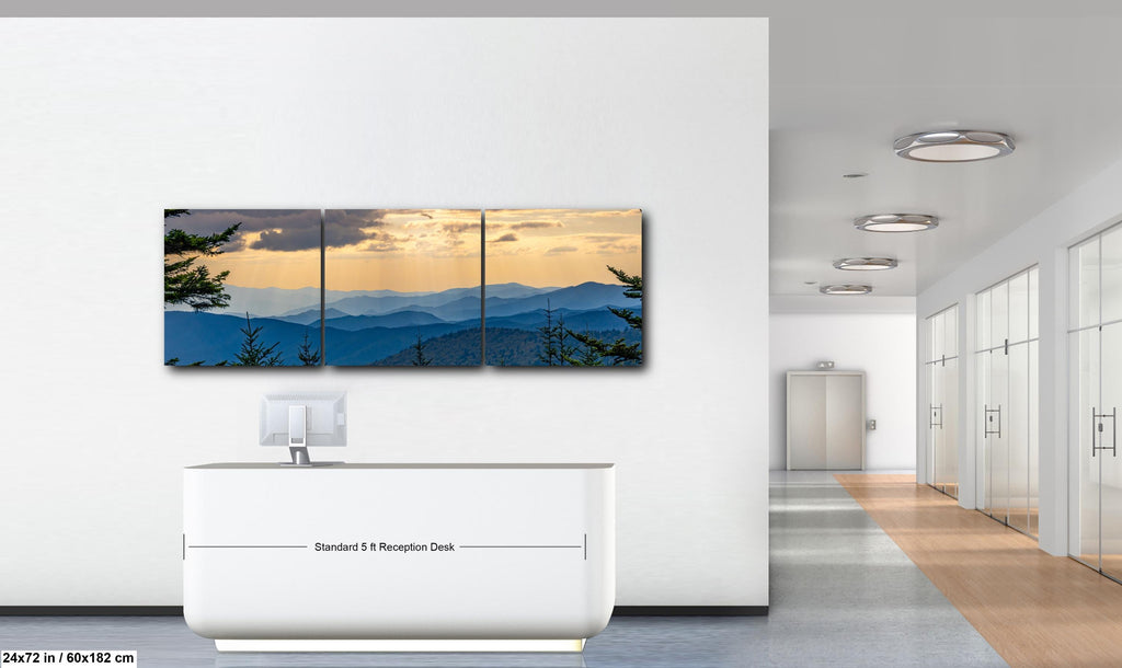 Smoky Horizon: Mountain View Great Smoky Mountains Tennessee Photo Wall Art