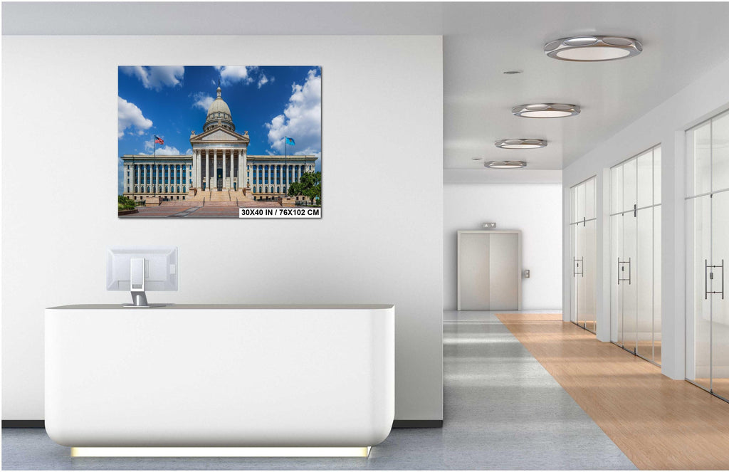 Oklahoma State Capitol Dome Print: Oklahoma City Architecture Photography