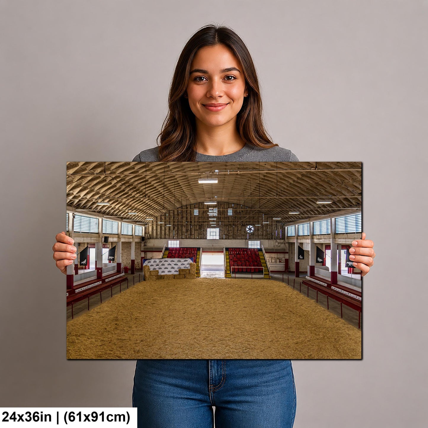 Historic Livestock Pavilion Interior, Apache Junction Arizona Photography Print