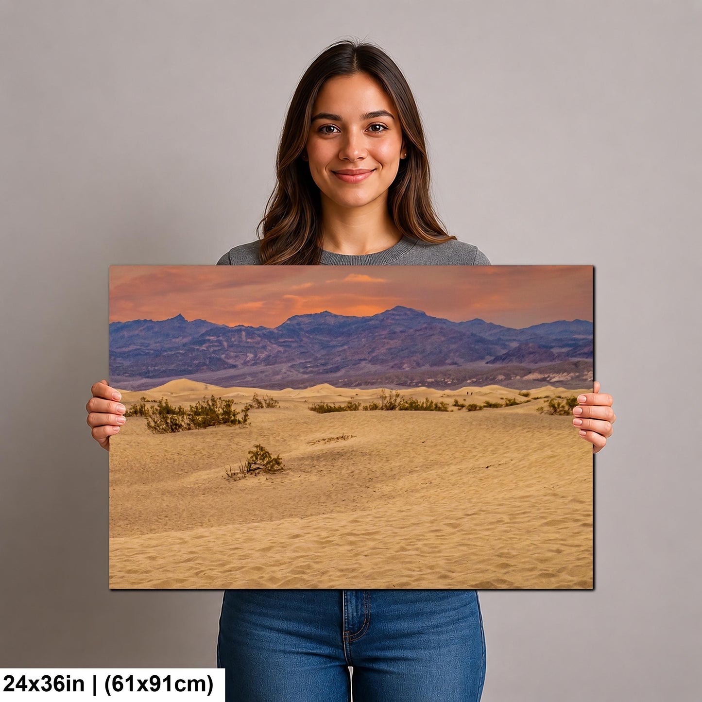Mesquite Flat Sand Dunes Desert Landscape Photography Print, Death Valley National Park, California Wall Art