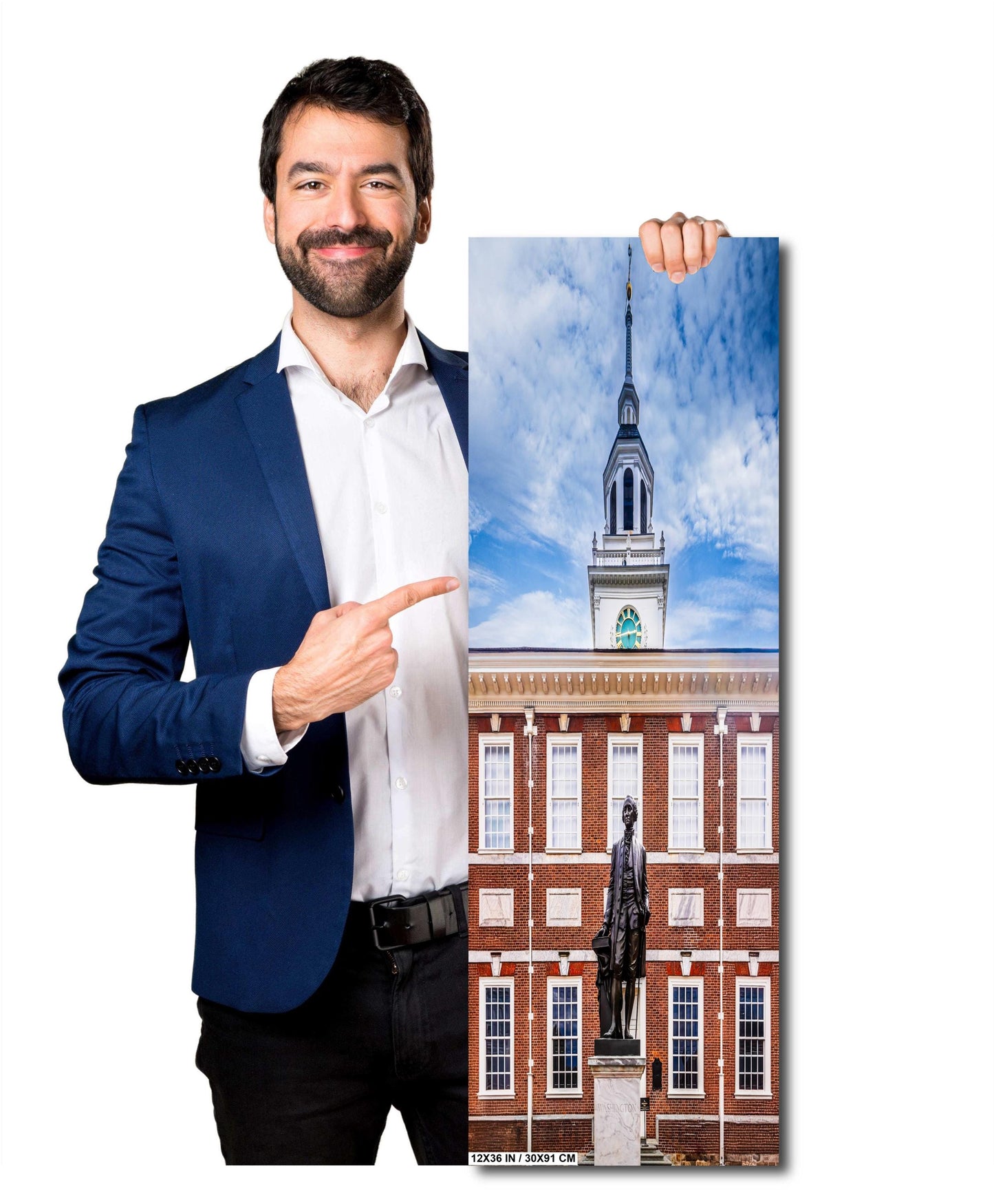 George Washington Statue Print: Independence Hall, Philadelphia Wall Art