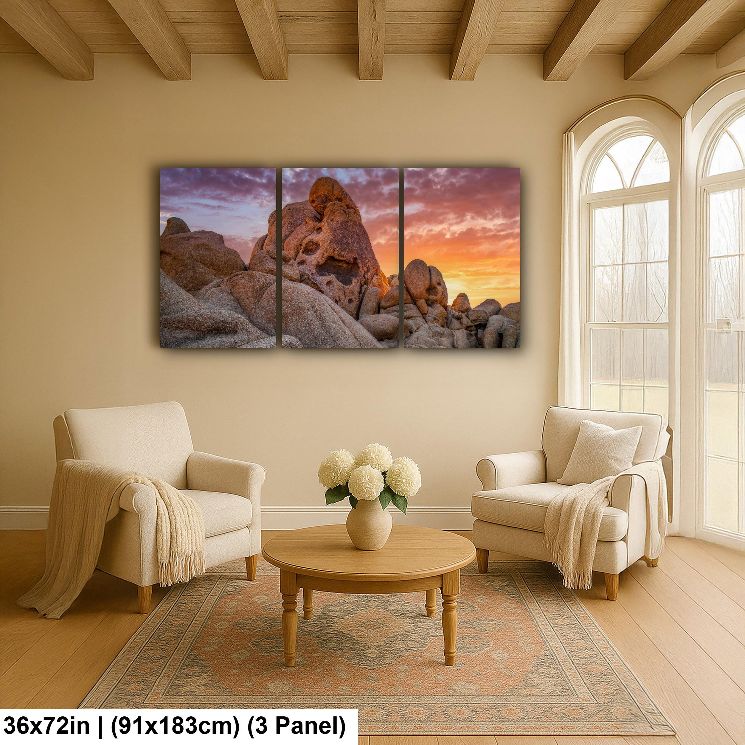 Skull Rock at Sunset, Joshua Tree National Park California Photography Print