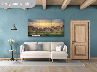 Badlands National Park Cathedral Peaks at Sunset South Dakota Photography Print