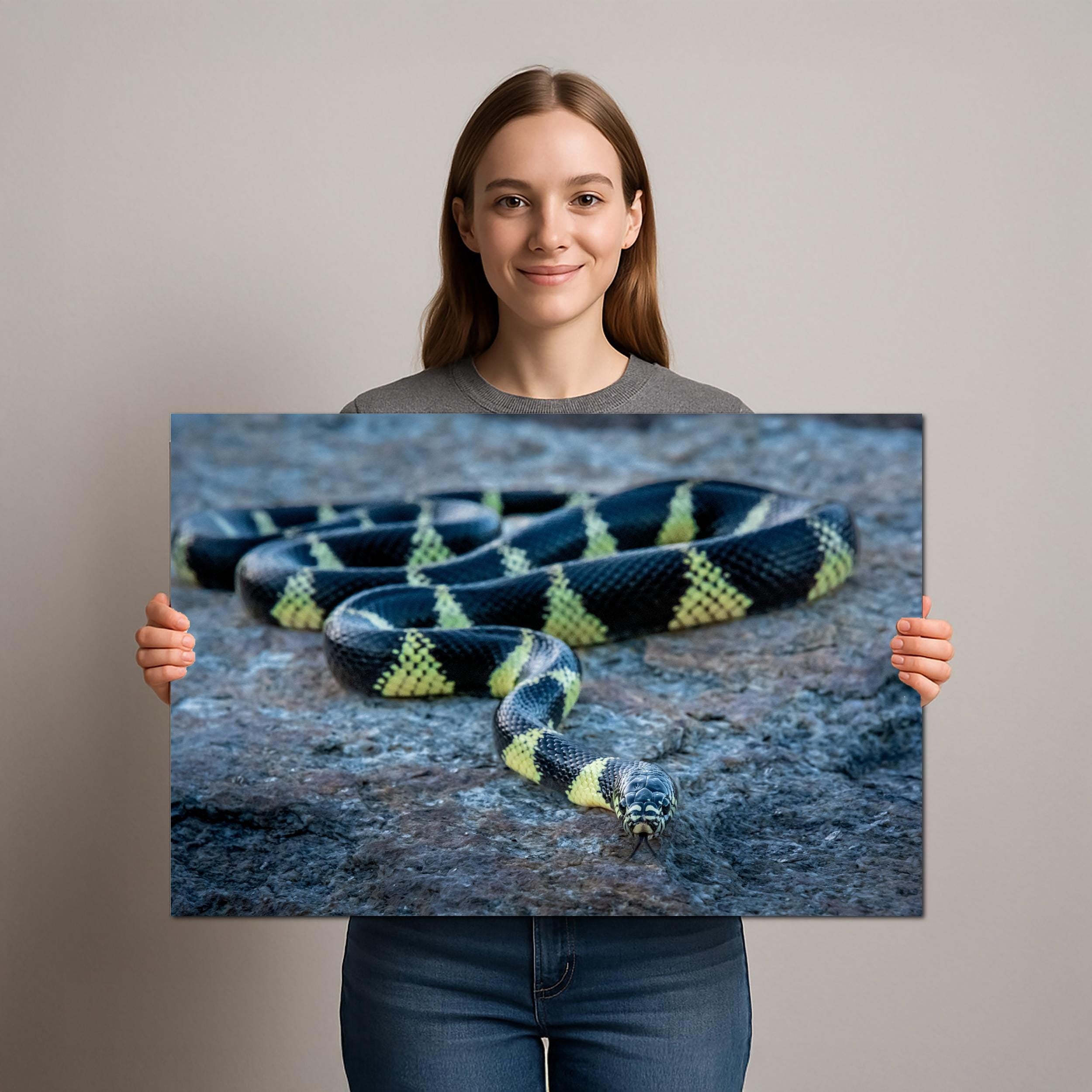 California Kingsnake Print – Desert Snake Art | Wildlife Snake Photo Wall Decor