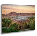 Badlands National Park Sunset, Rainbow Mounds Landscape Photography Wall Art