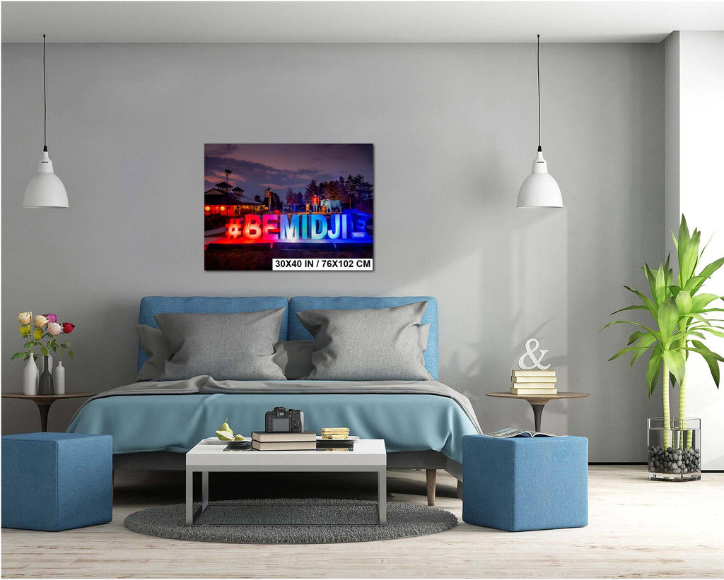 Bemidji Minnesota Sign: Paul Bunyan & Babe the Blue Ox Photography Wall Art
