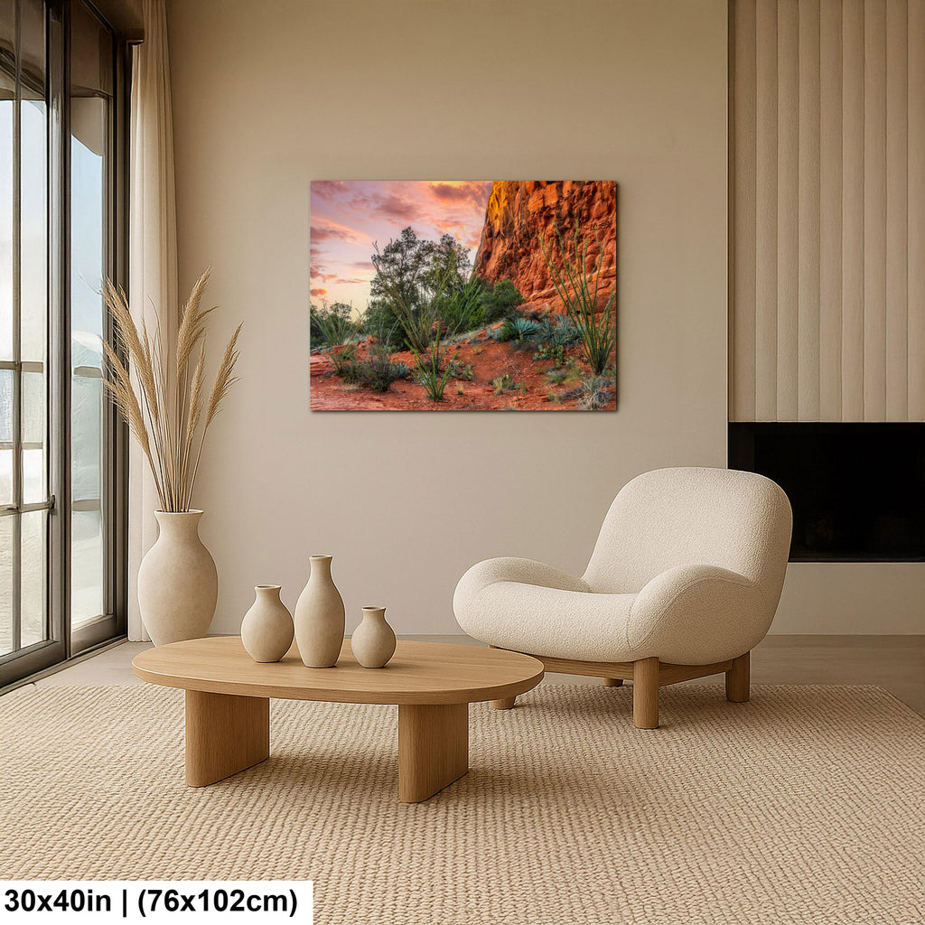 Red Rock Sunset Near Jerome Arizona Photography Print, Desert Landscape Wall Art, Southwestern Decor, Sedona Area Nature