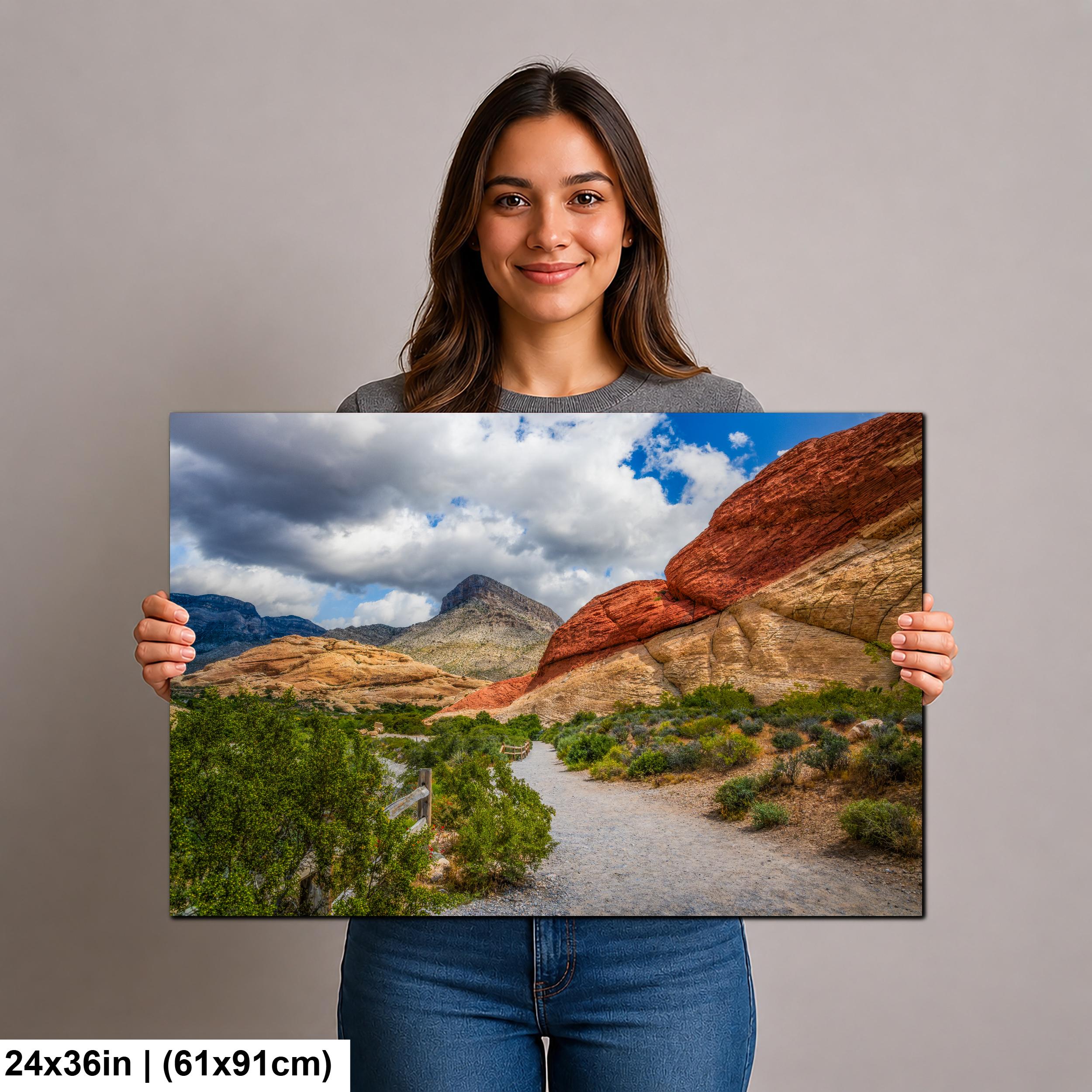 Painted Sandstone: Red Rock Canyon Las Vegas Nevada Photography Wall Art
