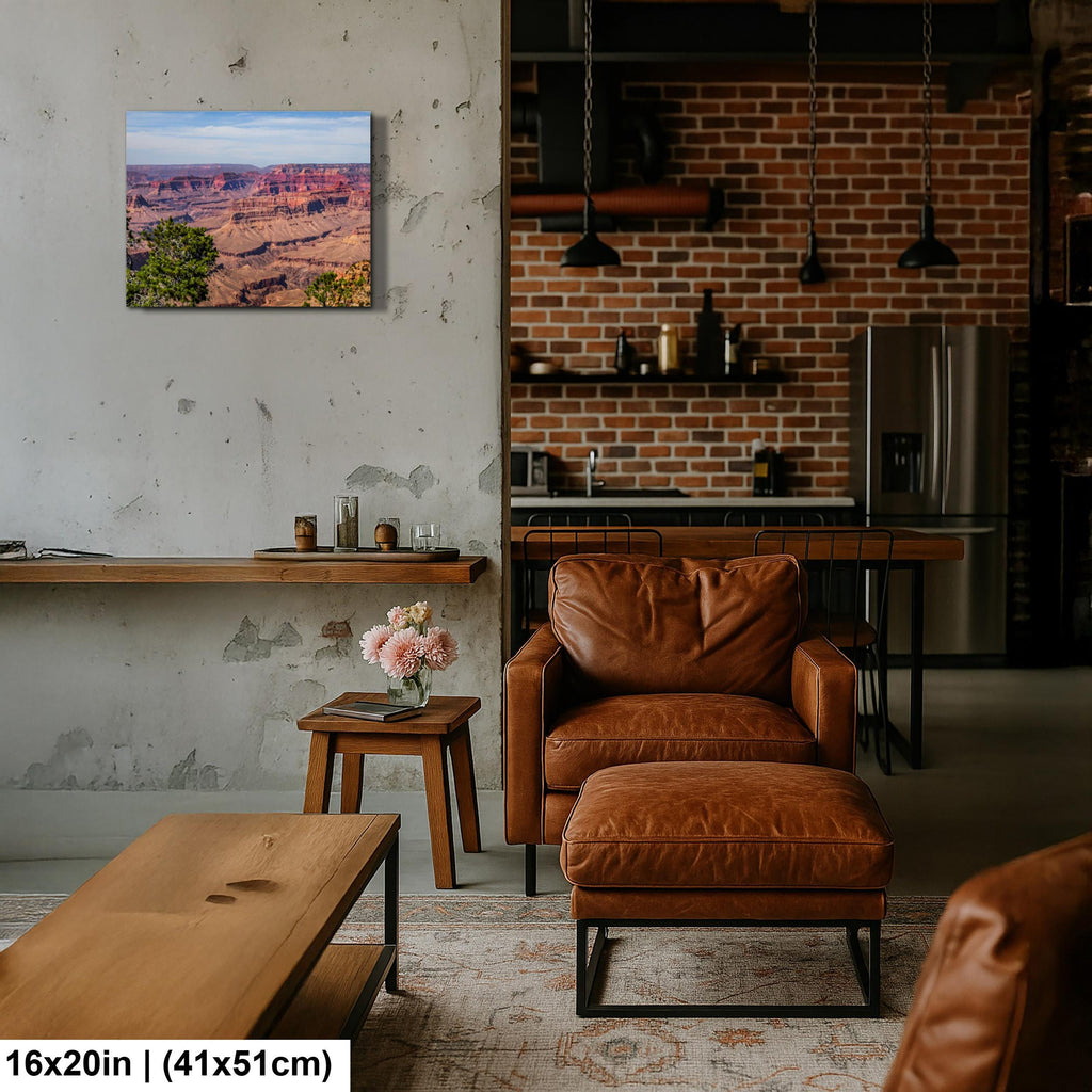 Grand Canyon South Rim Overlook Photography Print, Arizona National Park Wall Art, Desert Landscape Decor