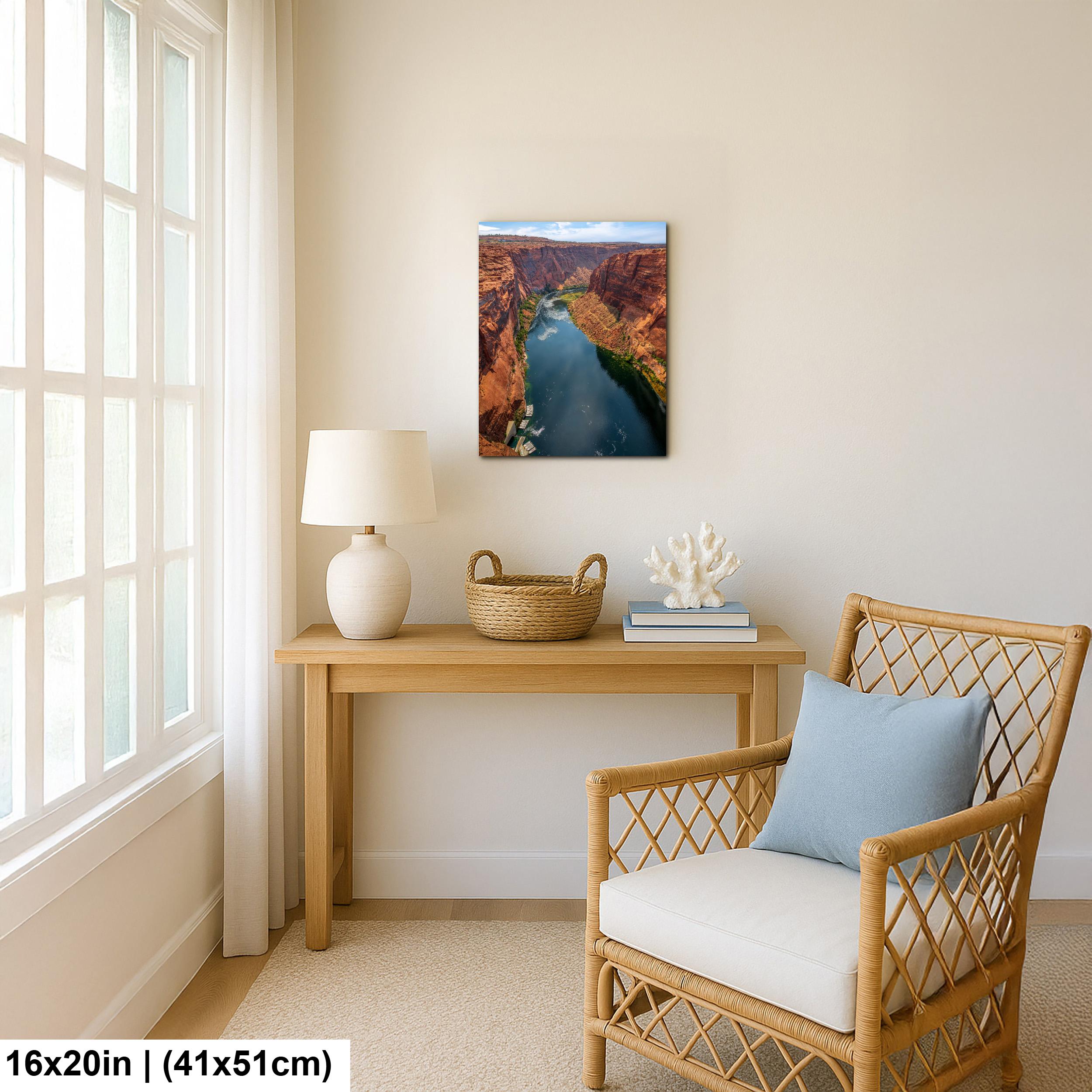 Colorado River Through Glen Canyon Cliffs Page Arizona Photography Print, Southwest Wall Art