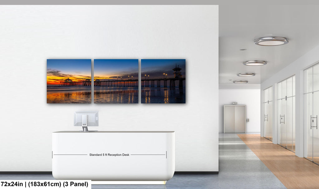 Pier Reflections: Huntington Beach Pier California Photography Wall Art
