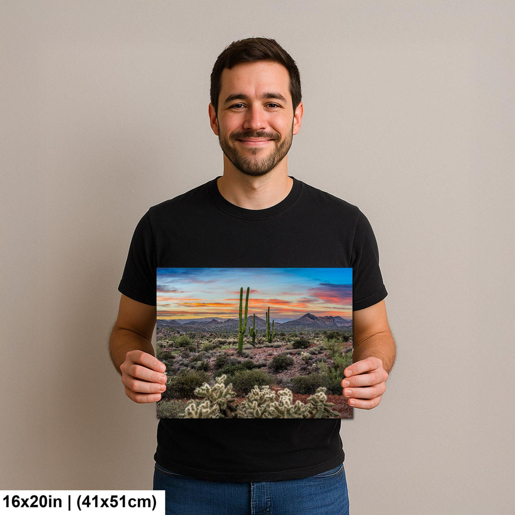 Sonoran Desert Sunset, Lost Dutchman State Park Arizona Southwest Photography Wall Art