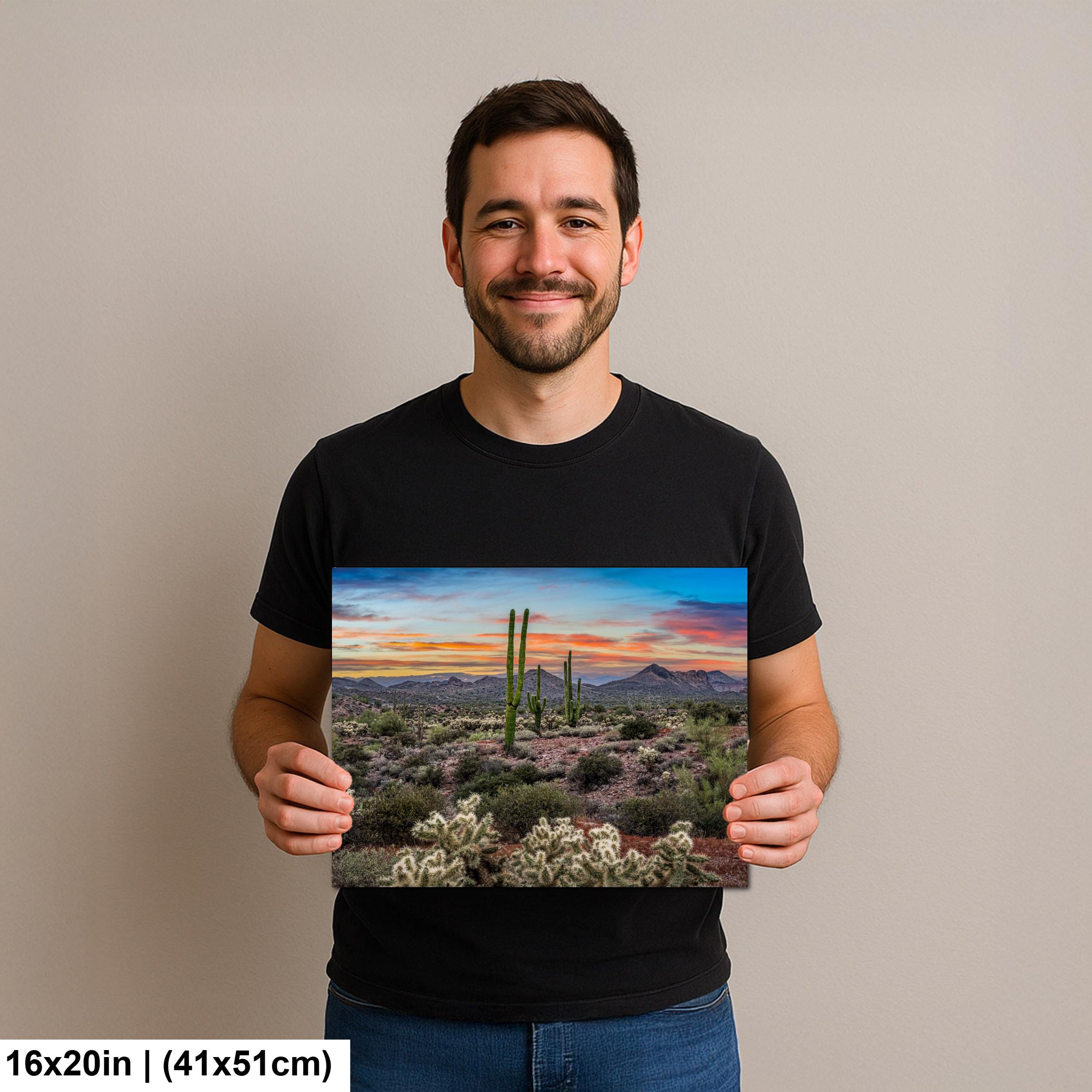 Sonoran Desert Sunset, Lost Dutchman State Park Arizona Southwest Photography Wall Art
