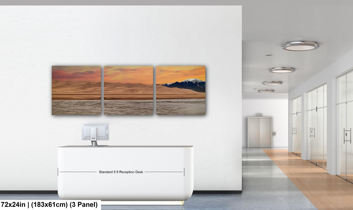 Medano Creek: Great Sand Dunes National Park Colorado Sunset Photo Wall Art