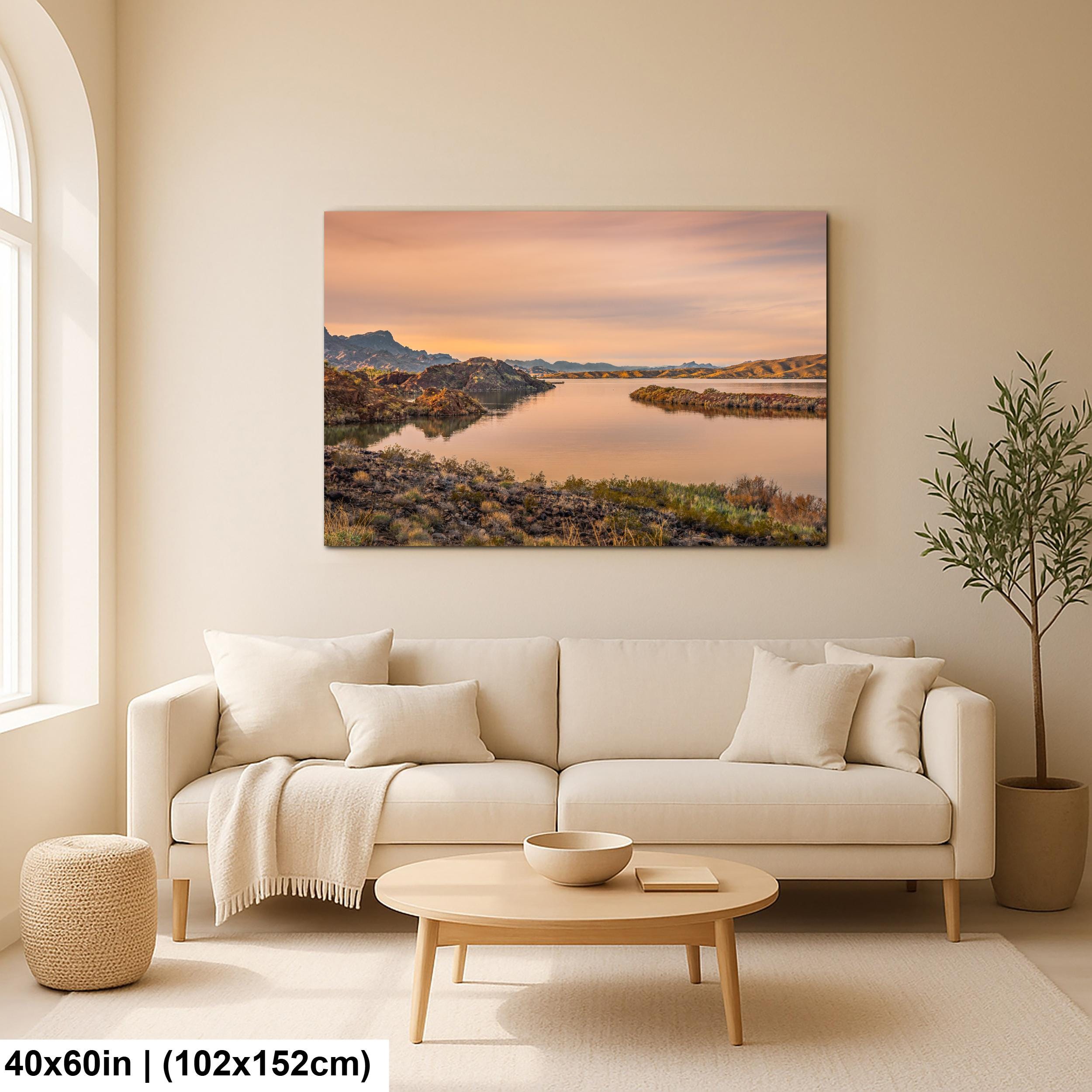 Colorado River Sunset Near Parker Arizona Photography Print, Southwest River Wall Art