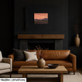 Fiery Sonoran Desert Sunset with Saguaro, Quartzsite Arizona Photography Print