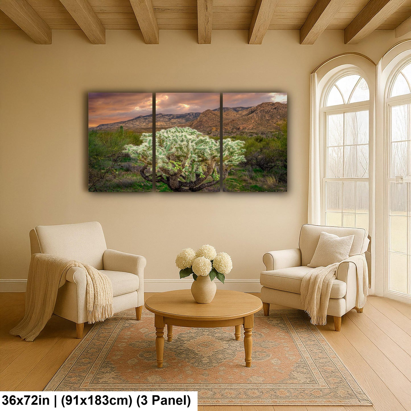 Cholla Cactus at Sunset - Catalina State Park Tucson Arizona Photography Print