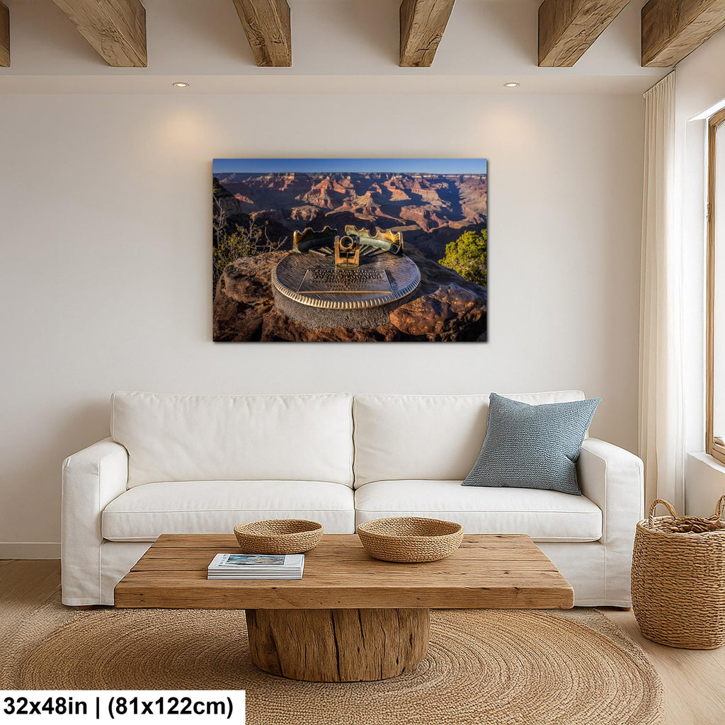 Grand Canyon Scenic Locator Print – National Park Arizona Photography Wall Art