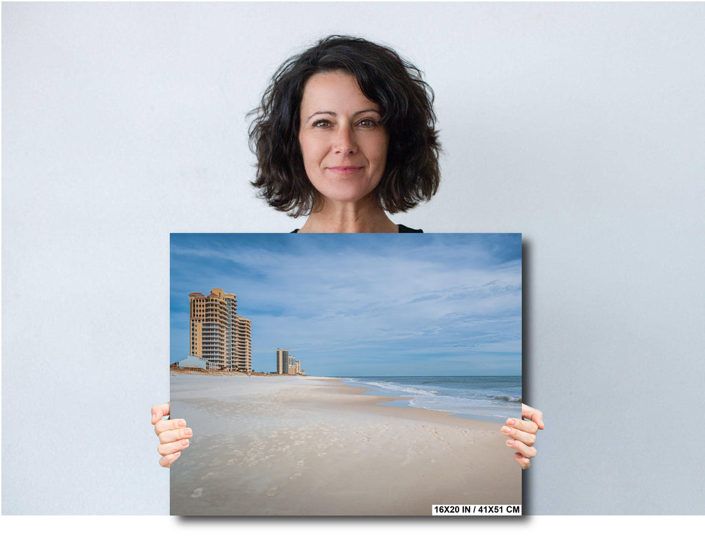 Quiet Perdido Key Beach with Lone Towers Florida Panhandle Winter Print Wall Art Photography Aluminum/Acrylic/Metal/Canvas Travel Decor