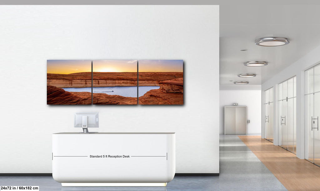 Lake Powell Sunset Red Sandstone Cliffs Page Arizona Photography Print, Southwest Wall Art