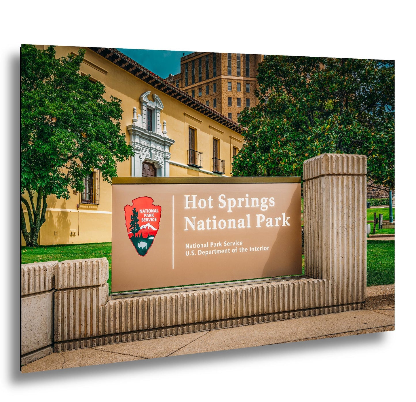 Hot Springs National Park Sign Photo Print, Arkansas Wall Art