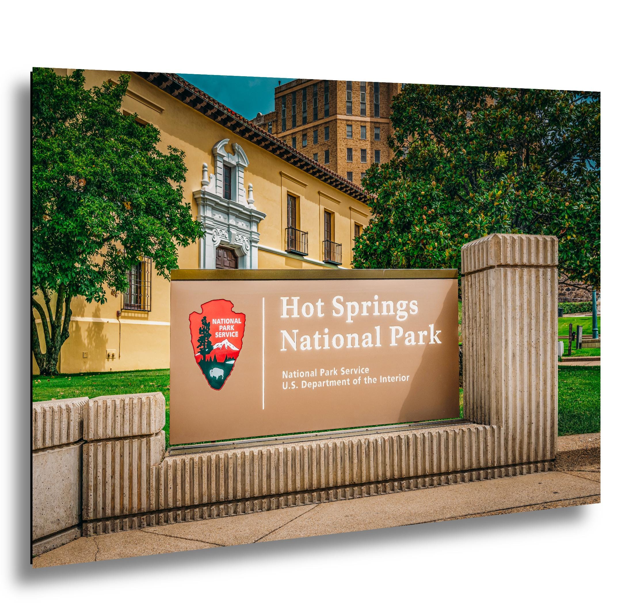 Hot Springs National Park Sign Photo Print, Arkansas Wall Art