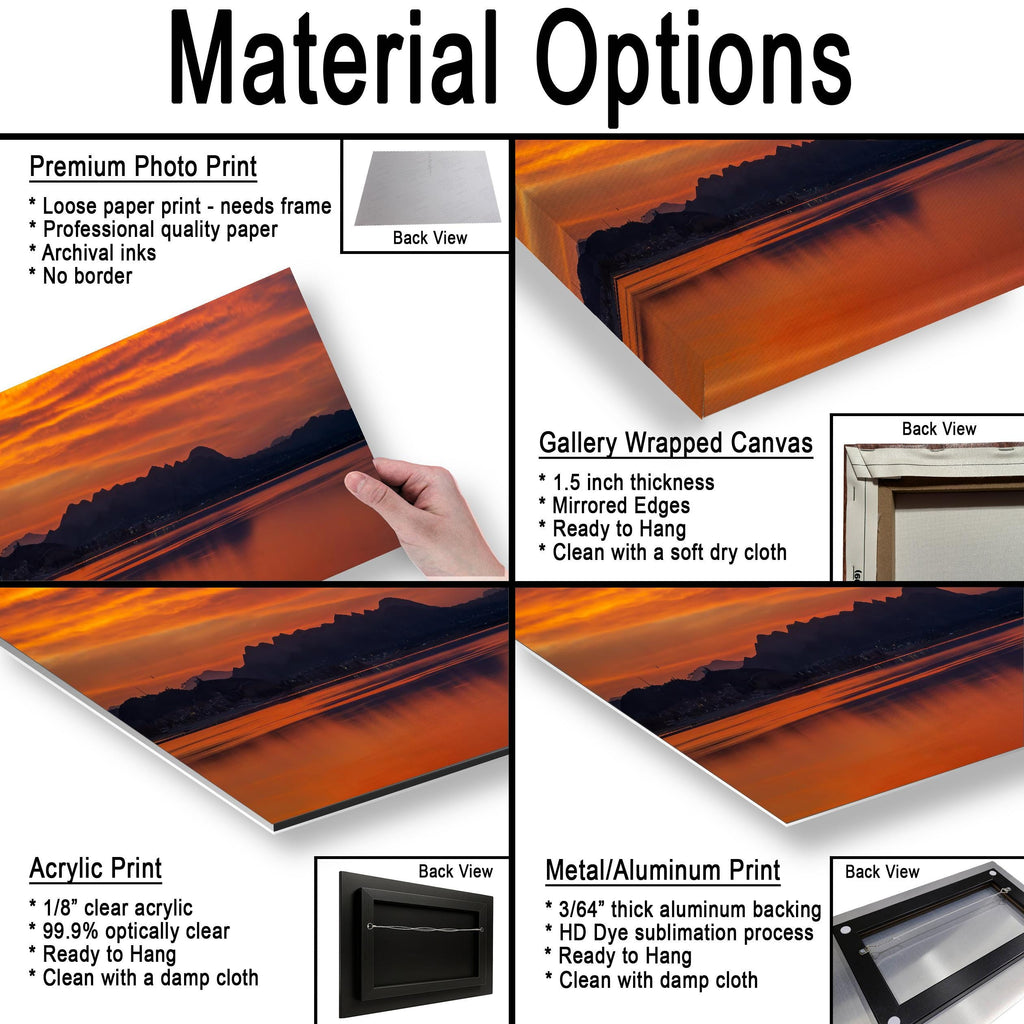 Burning Horizon: Lake Elsinore California Sunrise Landscape Photo Wall Art